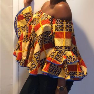 Ankara off shoulder top